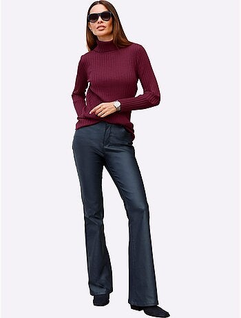 Jean bootcut revêtement brillant - taille standard - helline