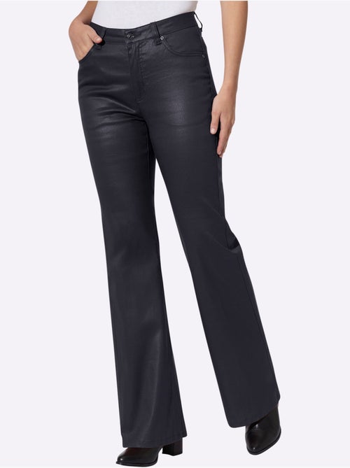 Jean bootcut revêtement brillant - taille standard - helline - Kiabi