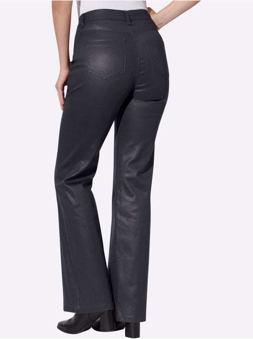 Jean bootcut revêtement brillant - taille standard - helline - Kiabi