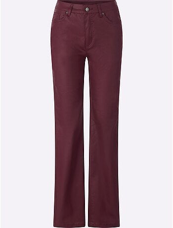 Jean bootcut revêtement brillant - taille standard - helline