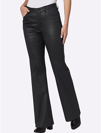 Jean bootcut revêtement brillant - taille standard - helline