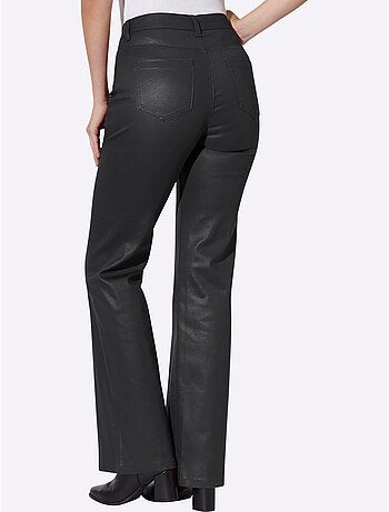 Jean bootcut revêtement brillant - taille standard - helline