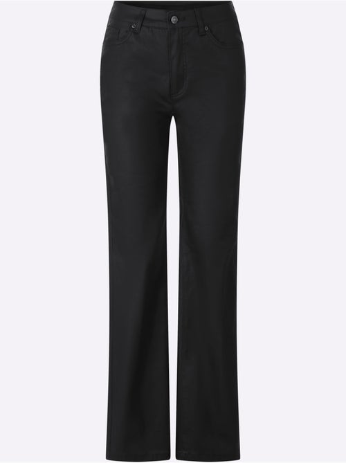 Jean bootcut revêtement brillant - taille standard - helline - Kiabi
