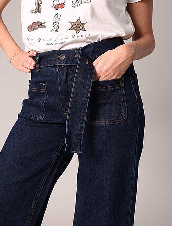 Jean bootcut taille haute 'Deeluxe'