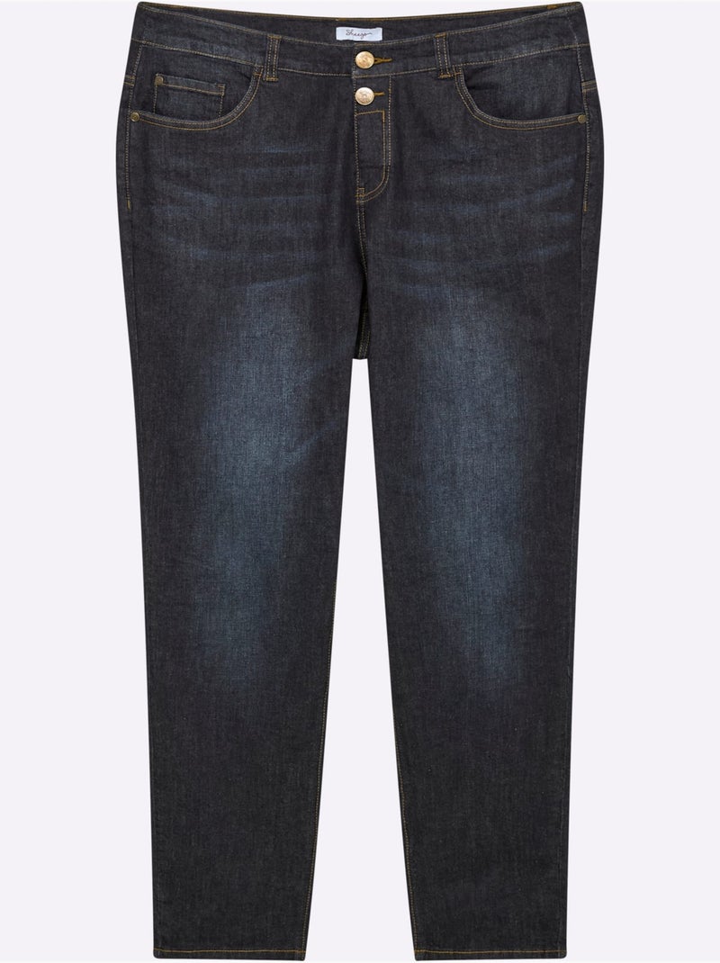 Jean boyfriend - taille standard - sheego Bleu foncé - Kiabi