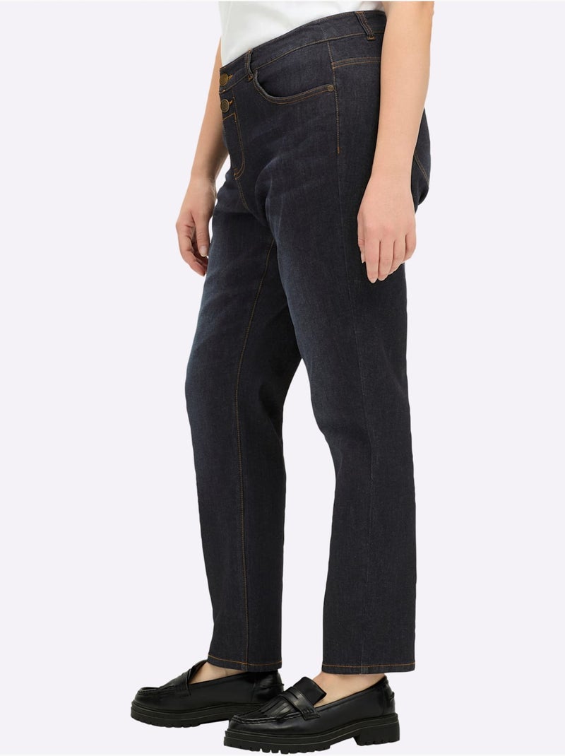Jean boyfriend - taille standard - sheego Bleu foncé - Kiabi