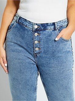 Jean boyfriend délavage neige - Kiabi