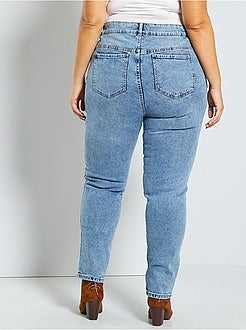 Jean boyfriend délavage neige - Kiabi