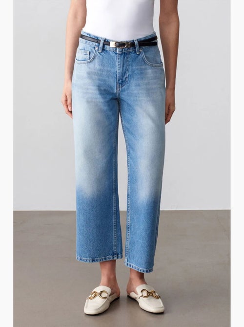 Jean capri wide leg à taille basse dilvin - Kiabi Jean capri wide leg à taille basse dilvin - Kiabi