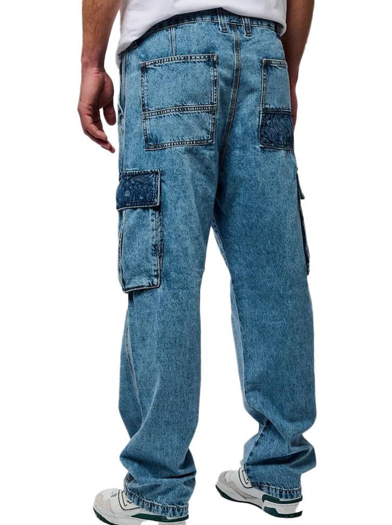 Jean Cargo Homme Kaporal Bleu - Kiabi