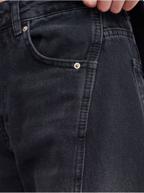 Jean Cargo Taille Haute À Jambe Large - Kiabi