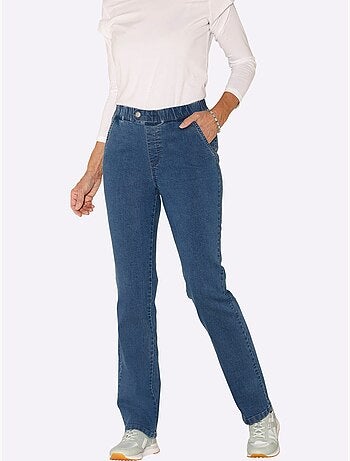 Jean ceinture élastique confortable - taille courte - moda vilona