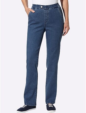 Jean ceinture élastique confortable - taille courte - moda vilona