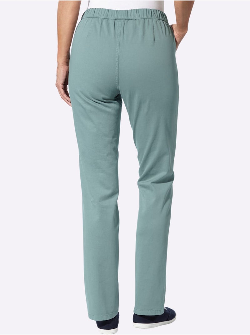 Jean ceinture élastique confortable - taille courte - moda vilona Vert jade - Kiabi