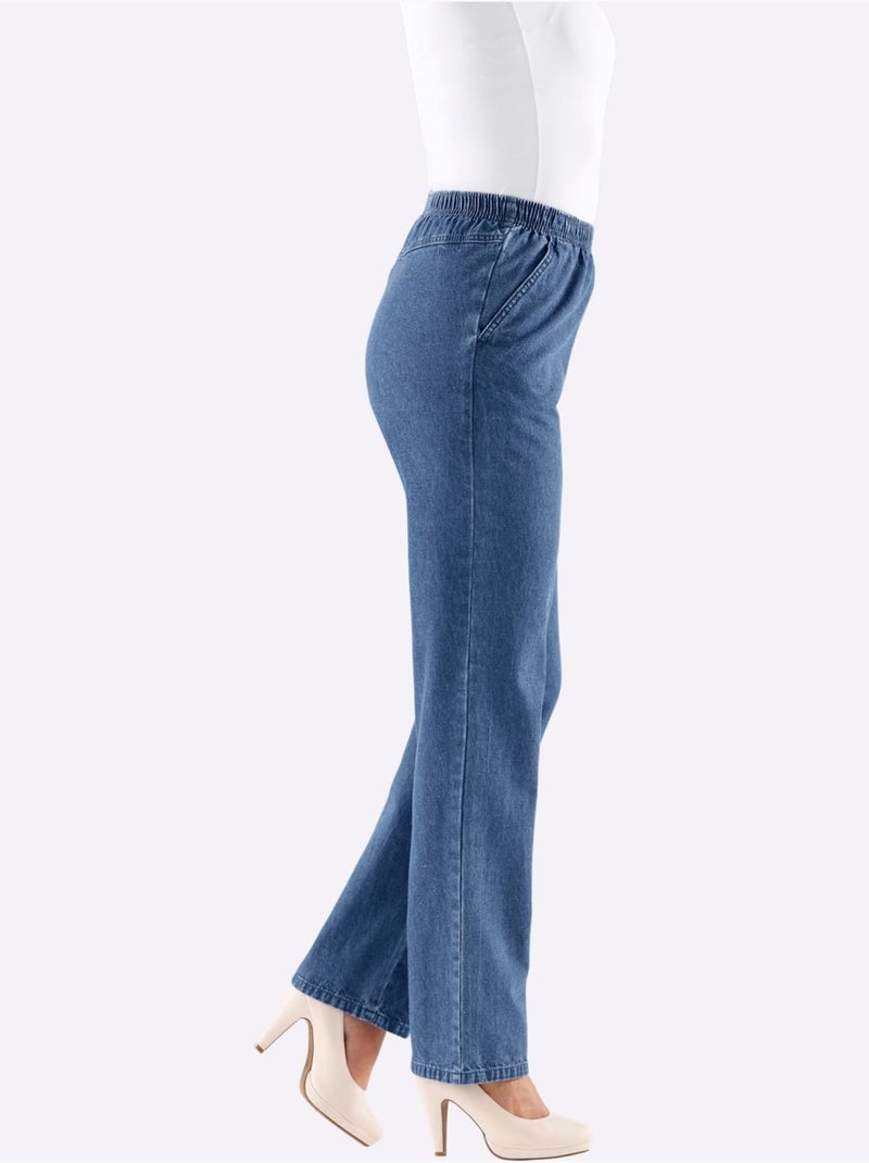 Jean Ceinture élastique Confortable - Taille Courte - Witt Bleu jean - Kiabi