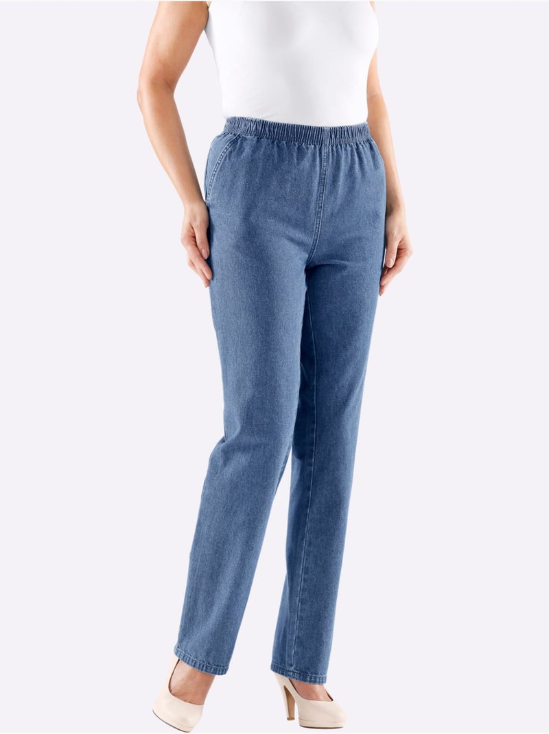 Jean Ceinture élastique Confortable - Taille Courte - Witt Bleu jean - Kiabi