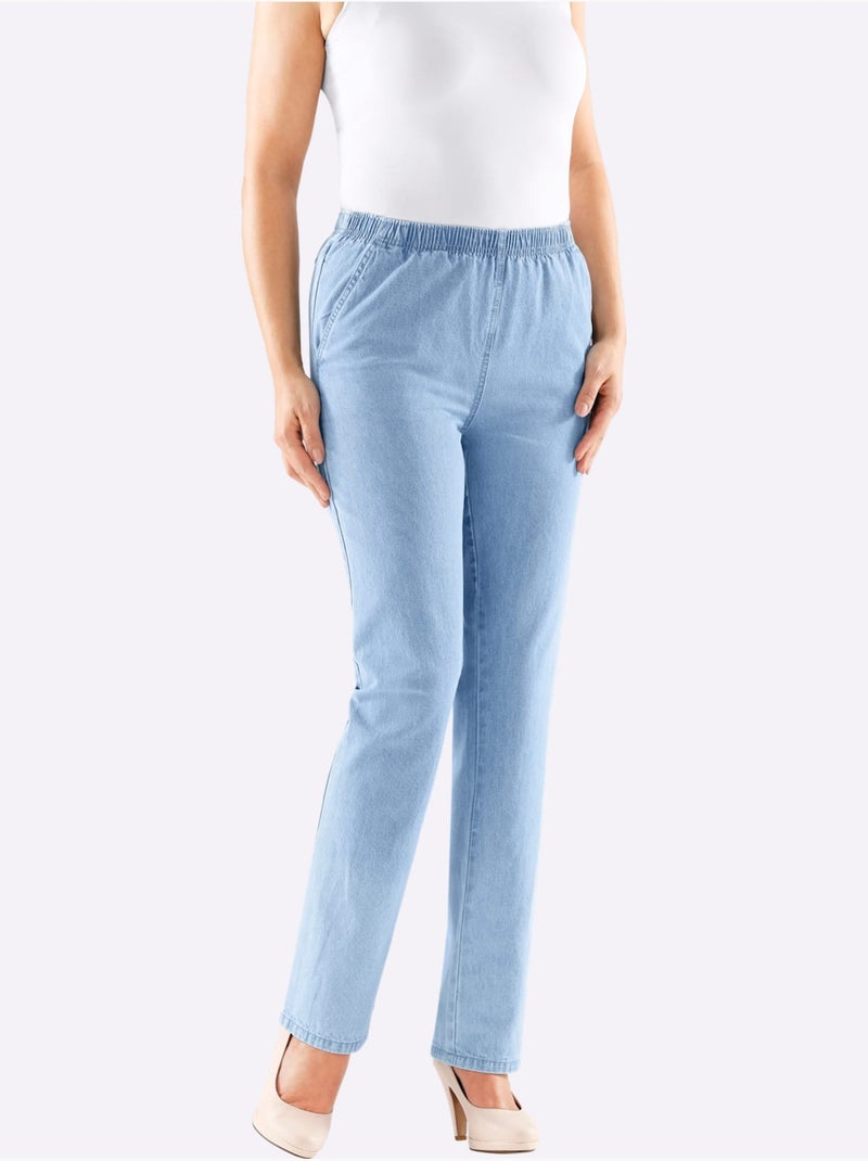 Jean Ceinture élastique Confortable - Taille Courte - Witt Bleu - Kiabi
