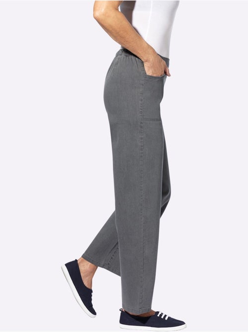 Jean ceinture élastique confortable - taille standard - moda vilona - Kiabi Jean ceinture élastique confortable - taille standard - moda vilona - Kiabi