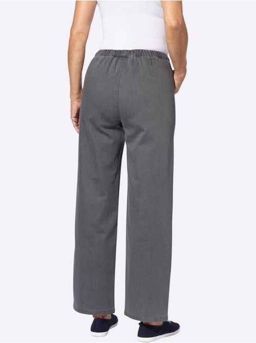 Jean ceinture élastique confortable - taille standard - moda vilona - Kiabi Jean ceinture élastique confortable - taille standard - moda vilona - Kiabi