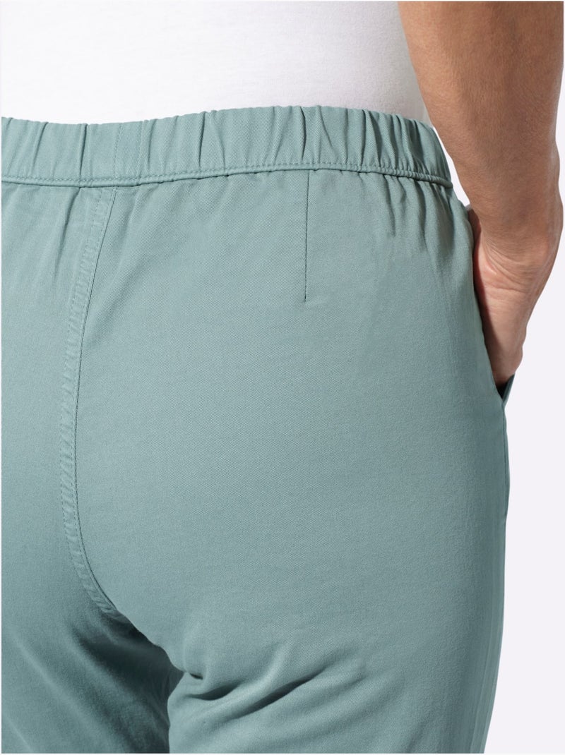 Jean ceinture élastique confortable - taille standard - moda vilona Vert jade - Kiabi