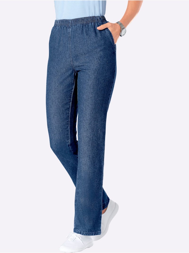 Jean Ceinture élastique Confortable - Taille Standard - Witt Bleu jean - Kiabi