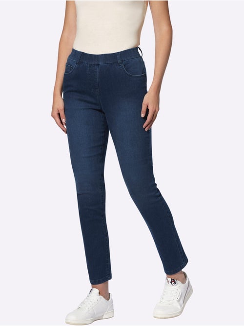 Jean ceinture élastique pour plus de confort - taille standard - helline - Kiabi Jean ceinture élastique pour plus de confort - taille standard - helline - Kiabi