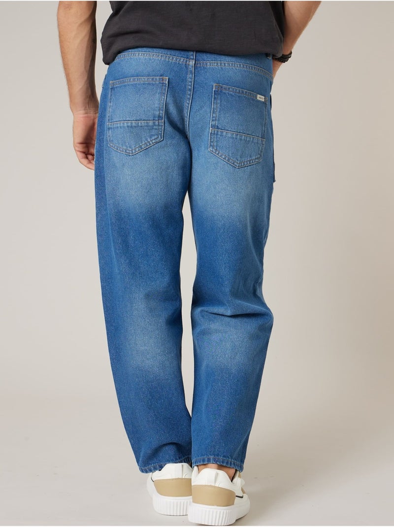 Jean confort homme en 100% coton 'Deeluxe' Bleu foncé - Kiabi