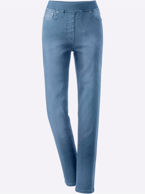 Jean confortable avec ceinture tricotée intégrée et poches pratiques - Taille courte - Witt - Kiabi