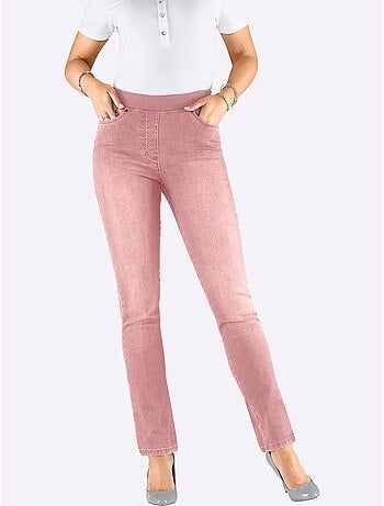 Jean en coton à ceinture intégrée et fermeture à bouton - Taille extra courte - Witt