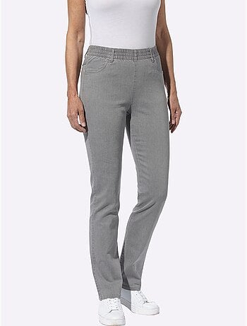 Jean confortable en lot de 2 avec ceinture élastique - Taille standard - Moda Vilona