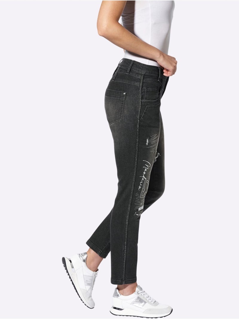 Jean coton extensible confortable - taille standard - helline gris anthracite - Kiabi