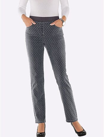 Jean en coton avec ceinture intégrée et poches fonctionnelles - Taille courte - Witt