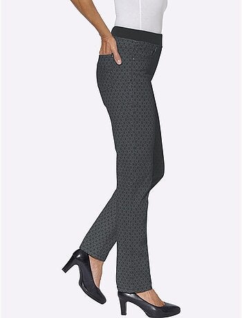 Jean en coton avec ceinture intégrée et poches fonctionnelles - Taille courte - Witt