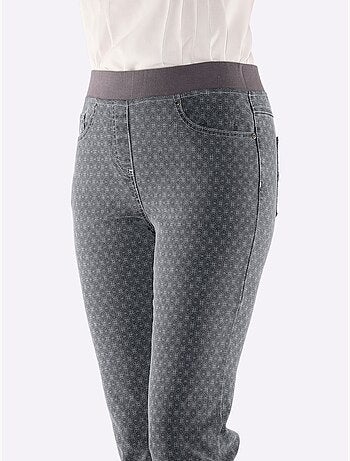Jean en coton avec ceinture intégrée et poches fonctionnelles - Taille courte - Witt
