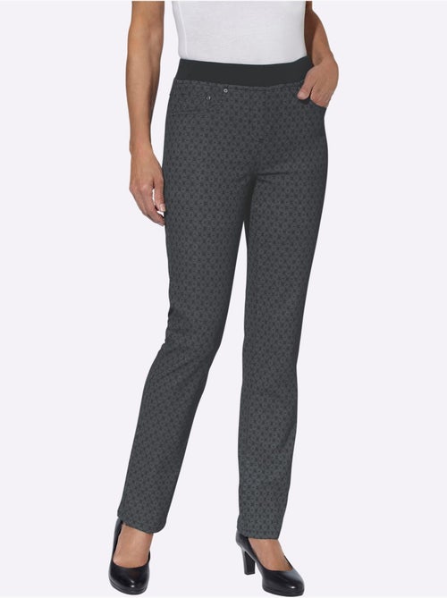 Jean coton facile à enfiler avec ceinture intégrée et poches - Taille extra courte - Witt - Kiabi Jean coton facile à enfiler avec ceinture intégrée et poches - Taille extra courte - Witt - Kiabi