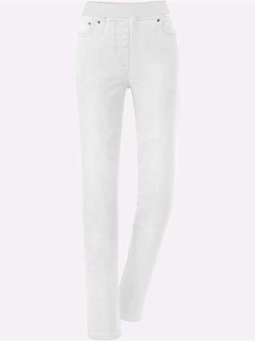Jean coton facile à enfiler avec ceinture intégrée et poches - Taille standard - Witt - Kiabi Jean coton facile à enfiler avec ceinture intégrée et poches - Taille standard - Witt - Kiabi