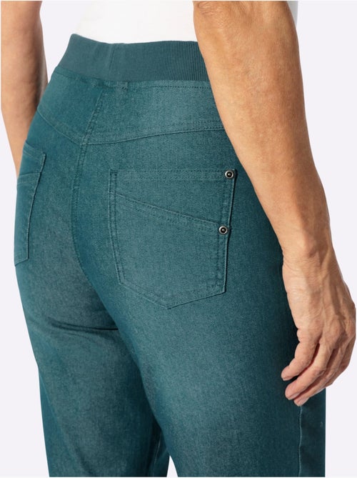 Jean coton facile à enfiler avec ceinture intégrée et poches - Taille standard - Witt - Kiabi