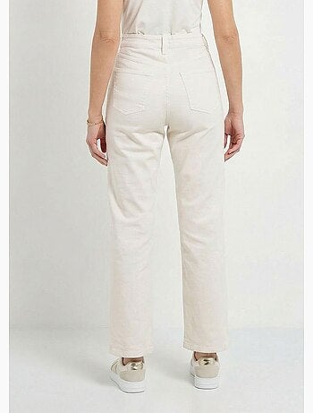 Jean couleur 5 poches droit taille haute - Afibel