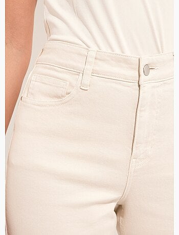 Jean couleur 5 poches droit taille haute - Afibel