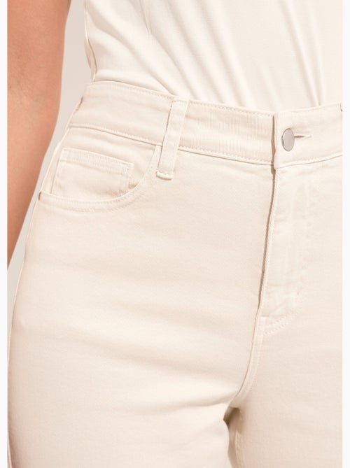 Jean couleur 5 poches droit taille haute - Afibel - Kiabi