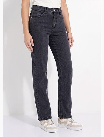 Jean couleur 5 poches droit taille haute - afibel
