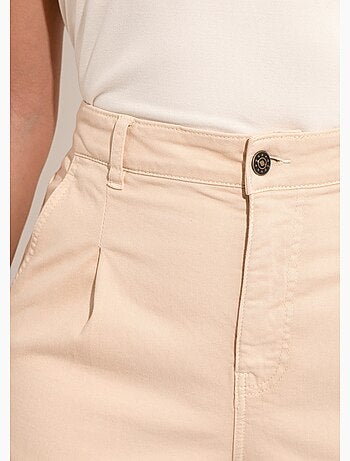 Jean couleur coupe carotte taille haute stretch - Afibel