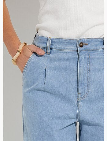 Jean couleur coupe carotte taille haute stretch - Afibel