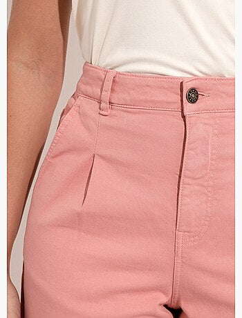 Jean couleur coupe carotte taille haute stretch - Afibel