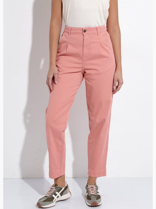 Jean couleur coupe carotte taille haute stretch - Afibel - Kiabi