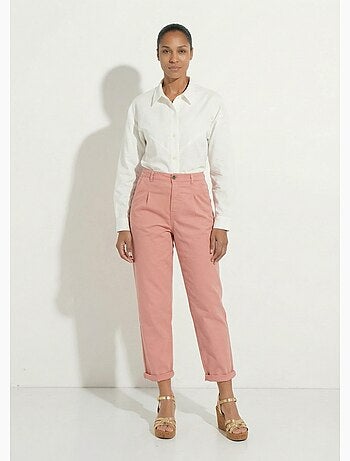 Jean couleur femme taille haute stretch - afibel