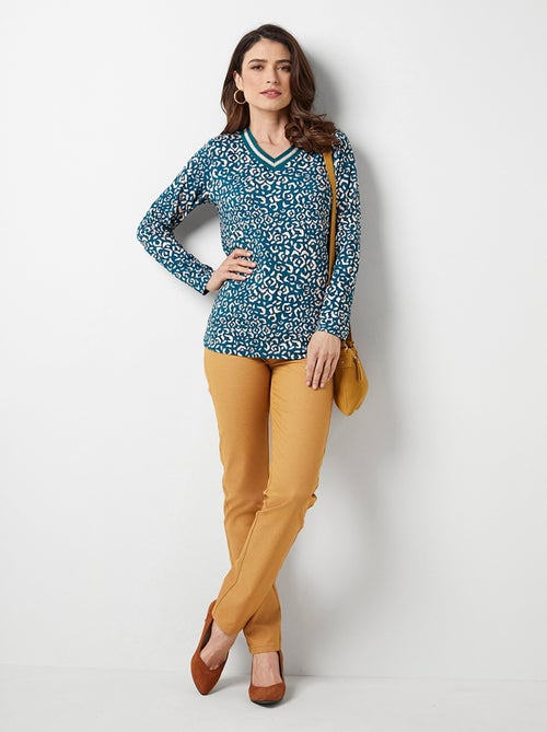 Jean couleur MORPHOSTYLE tissu stretch - Kiabi