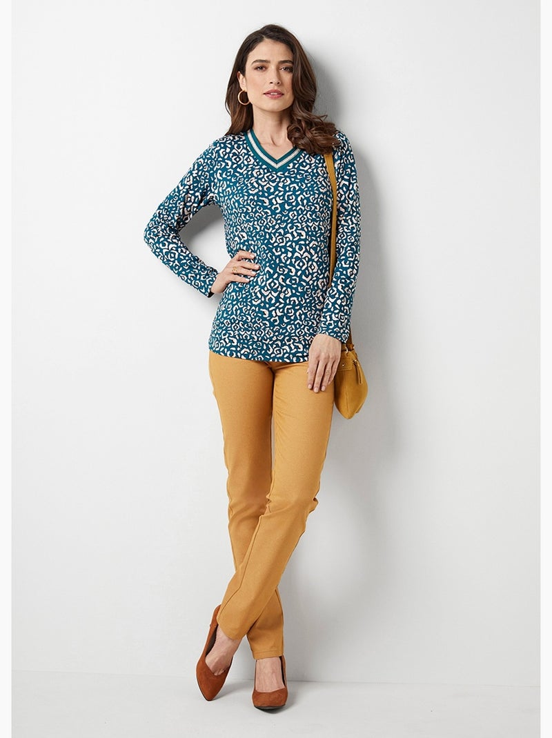 Jean couleur MORPHOSTYLE tissu stretch Jaune foncé - Kiabi