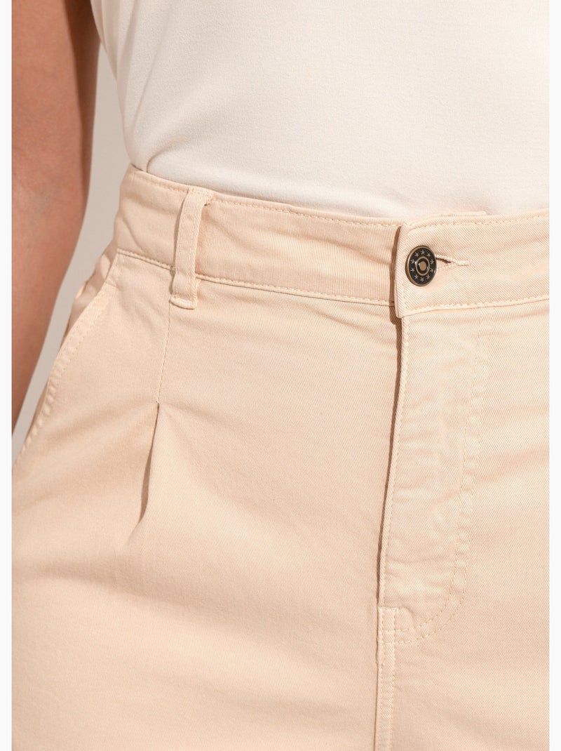 Jean couleur taille haute stretch - afibel Beige - Kiabi