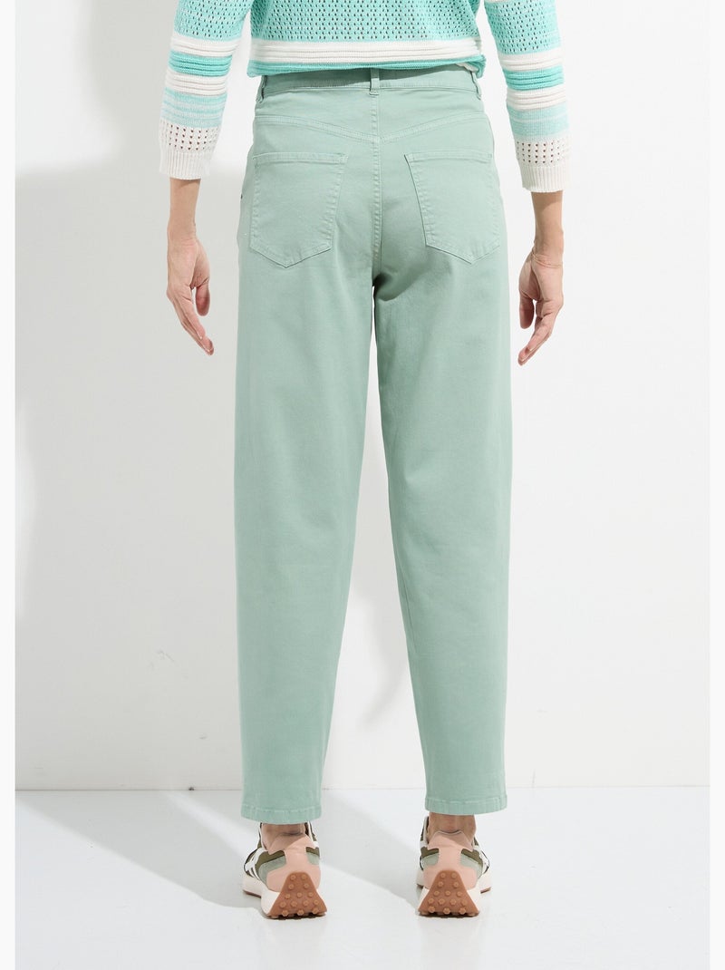 Jean couleur taille haute stretch - afibel Vert kaki - Kiabi